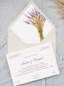 Invitación tarjetón lavanda