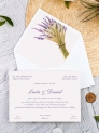 Invitación tarjetón lavanda