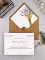 Invitación tarjetón lavanda