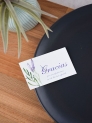 Tarjeta agradecimiento lavanda