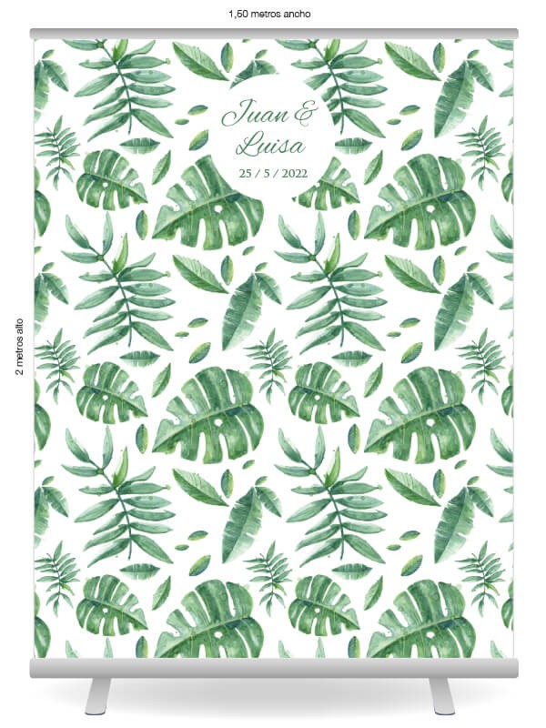 Photocall boda hojas