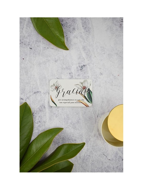 Tarjeta agradecimiento magnolia