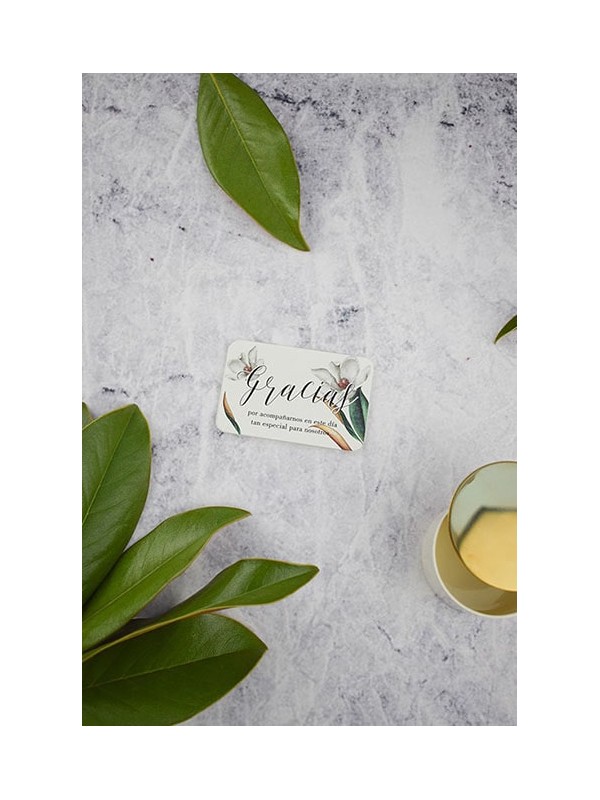 Tarjeta agradecimiento magnolia