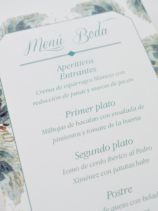 Menú boda dandelion