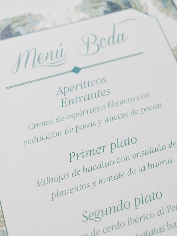 Menú boda dandelion