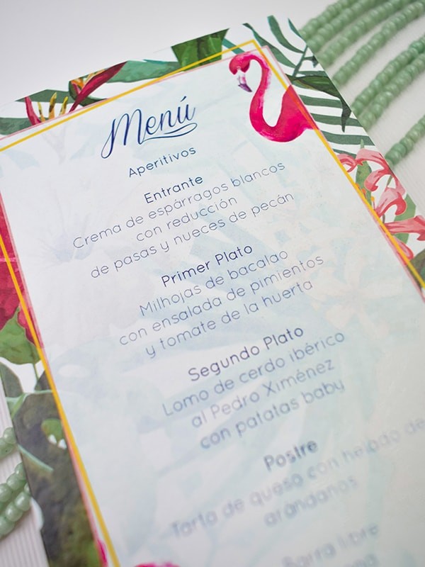 Menú boda flamenco
