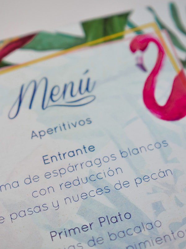 Menú boda flamenco