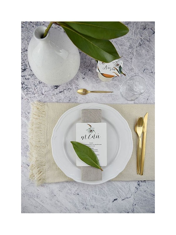 Menú boda magnolia