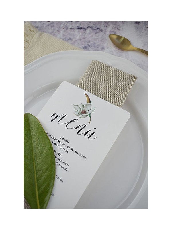 Menú boda magnolia