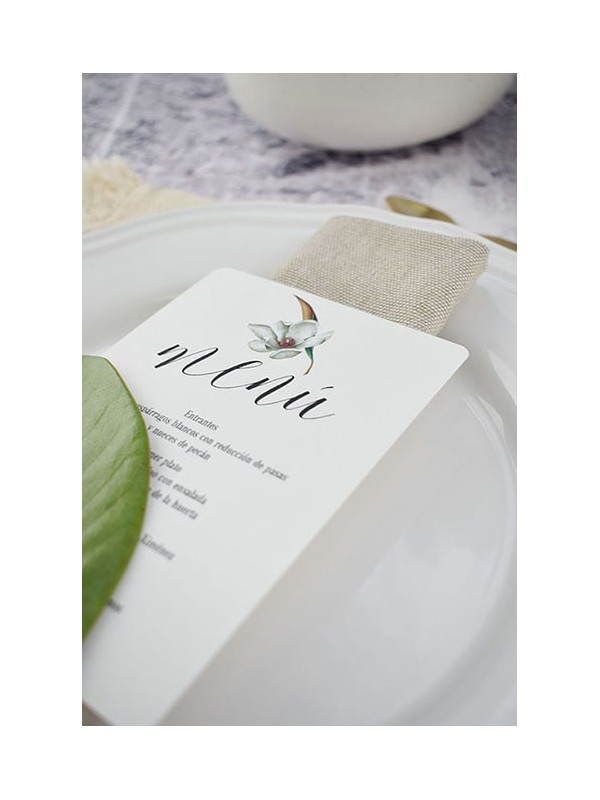 Menú boda magnolia