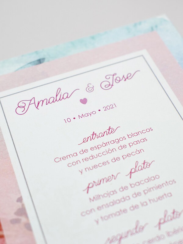 Menú boda primavera