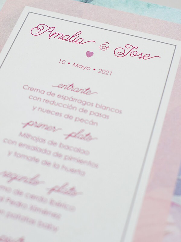 Menú boda primavera