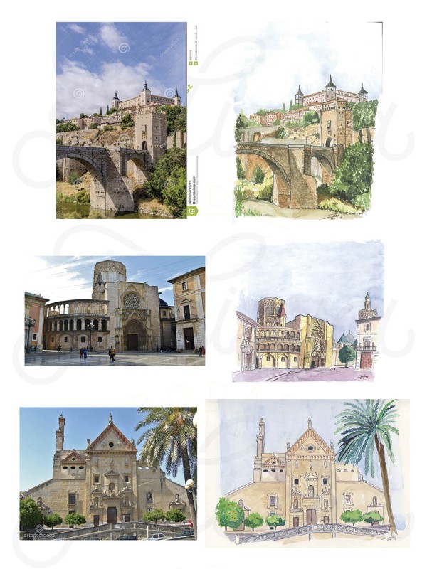 Acuarelas personalizadas - Ilustración