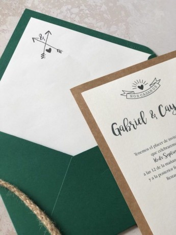 Invitación tarjetón flechas 2