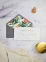 Invitación americana naranjas