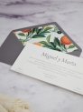 Invitación americana naranjas
