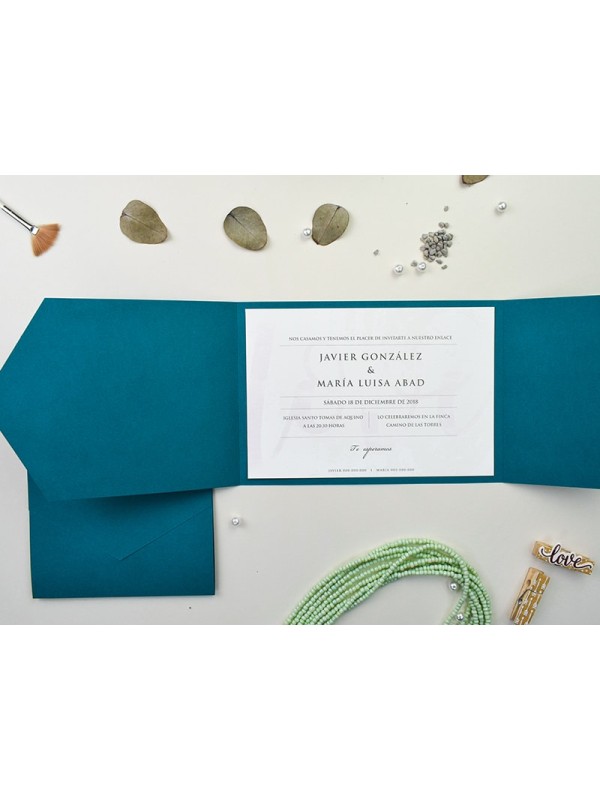 Invitación carpeta love
