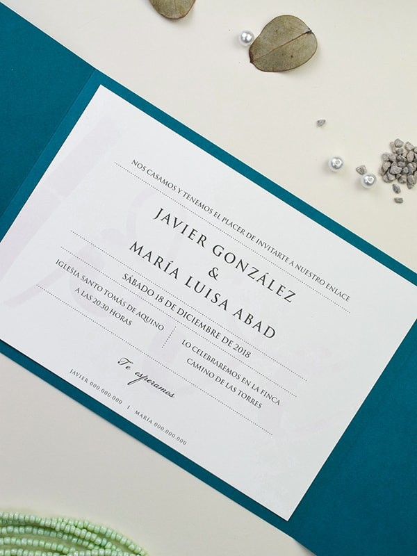 Invitación carpeta love