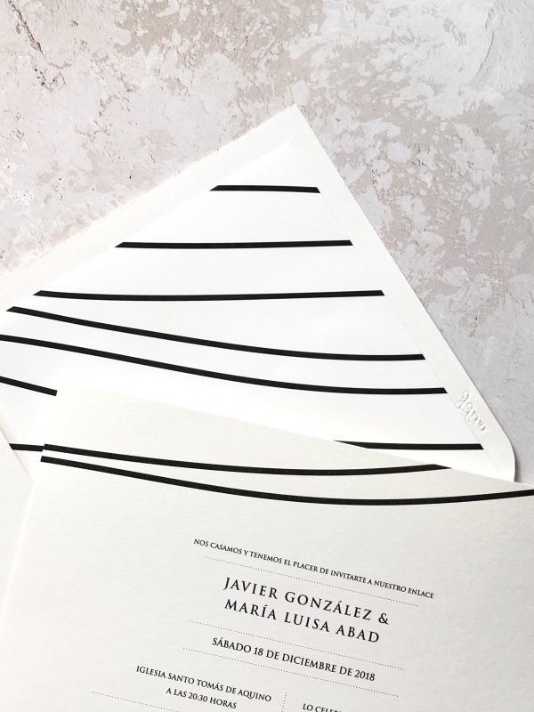 Invitación tarjetón cintas