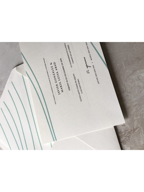 Invitación tarjetón cintas