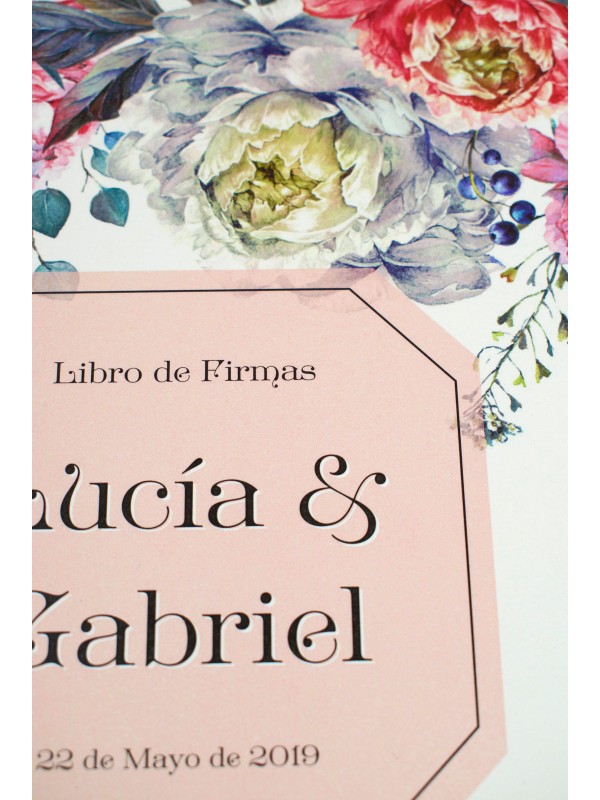 Libro firmas peonias