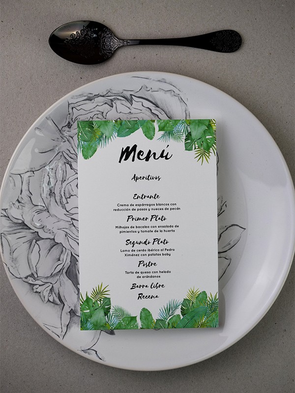 Menú boda indico
