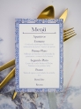 Menú boda azulejo