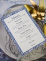 Menú boda azulejo