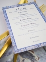 Menú boda azulejo