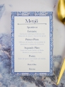 Menú boda azulejo