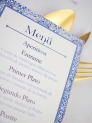Menú boda azulejo