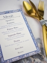 Menú boda azulejo