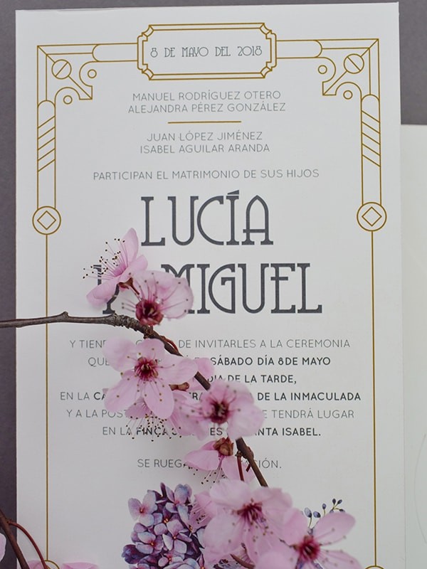 Invitación americana antique