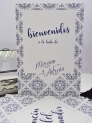 Carteles boda azulejo francés