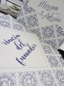 Carteles boda azulejo francés