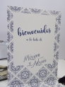 Carteles boda azulejo francés