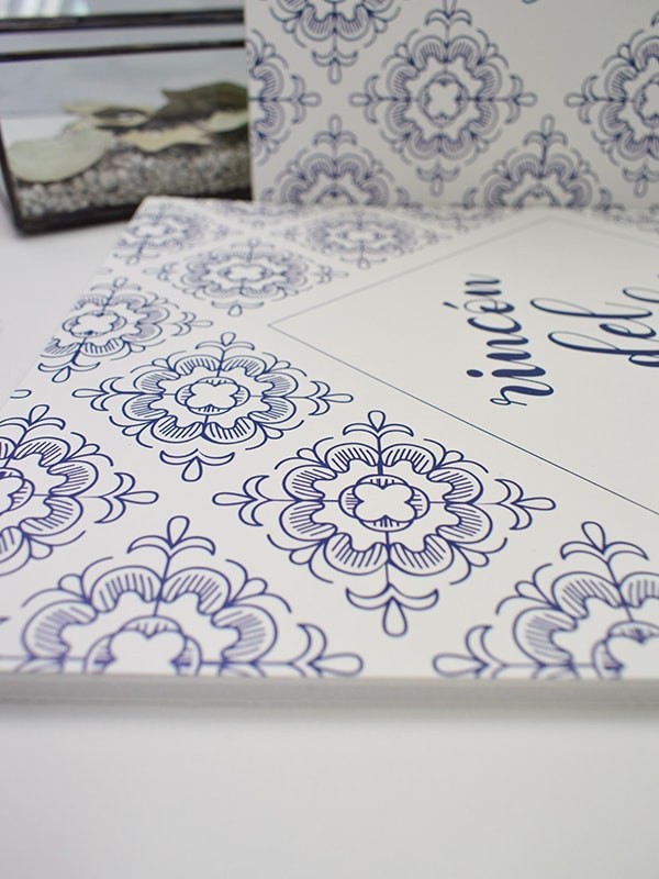 Carteles boda azulejo francés