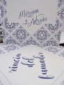 Carteles boda azulejo francés