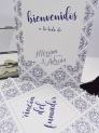 Carteles boda azulejo francés
