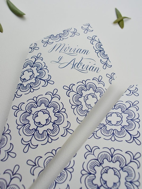 Conos de boda azulejo francés