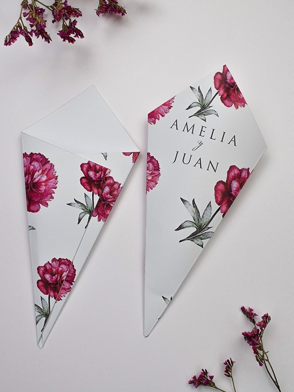 Conos de boda botanic