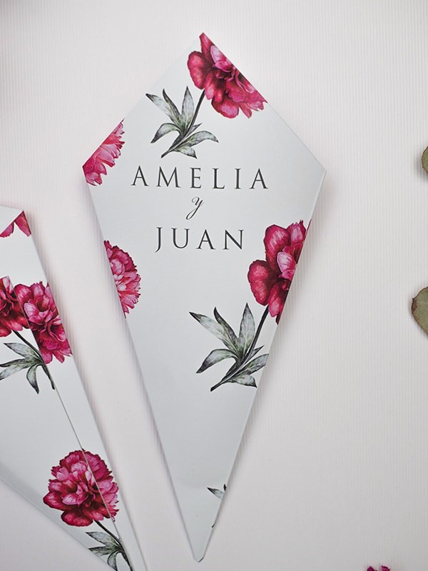 Conos de boda botanic
