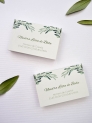 Tarjeta lista de boda ólea