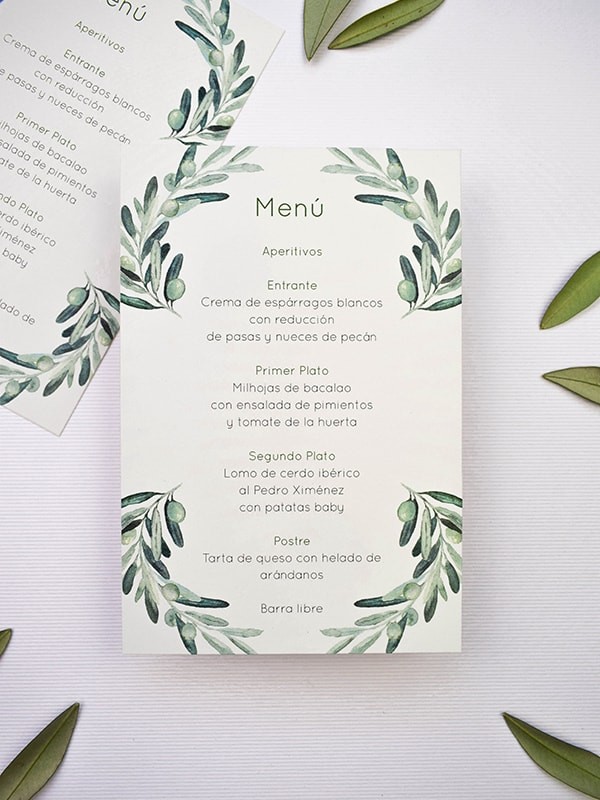 Menú boda ólea