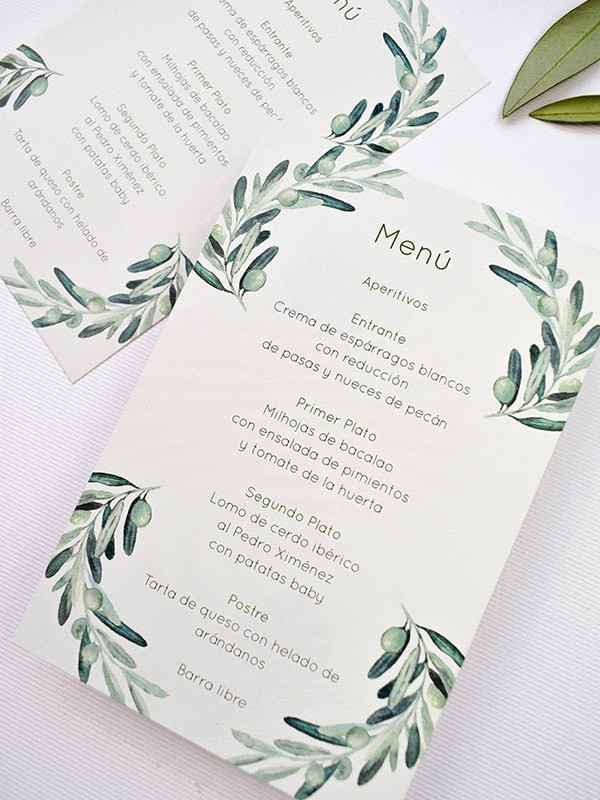 Menú boda ólea
