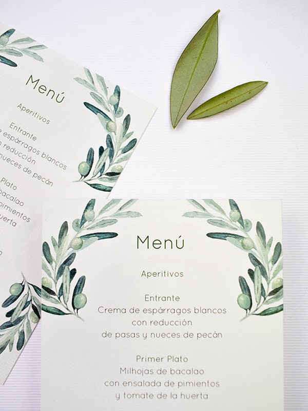 Menú boda ólea
