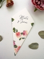 Conos de boda rosa inglesa
