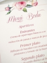 Menú boda rosa inglesa