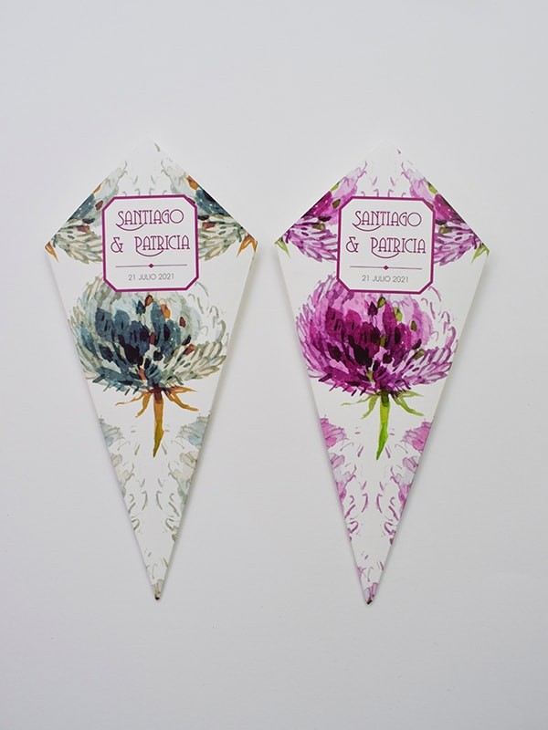 Conos de boda dandelion