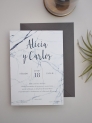 Invitación tarjetón mármol